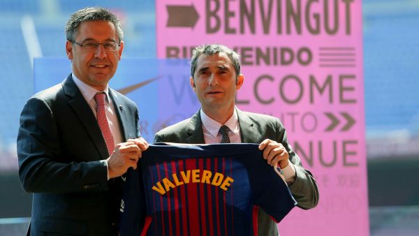 "Valverde, benvingut al Barça" "Valverde, benvingut al Barça"