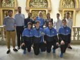 De la Torre con el equipo de Giants Only the brave
