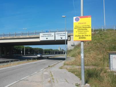 Autovía C-31 a su paso por Castelldefels.