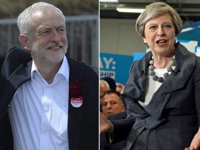 Jeremy Corbyn y Theresa May