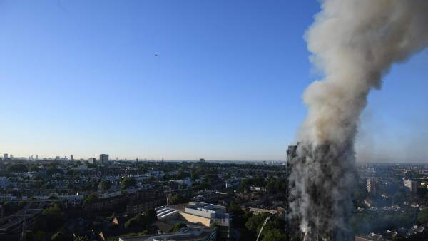Imagen aérea del incendio Imagen aérea del incendio