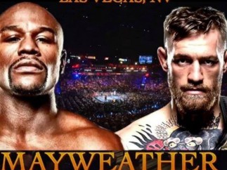 Cartel promocional de la pelea entre Floyd Mayweather Jr. y Conor McGregor