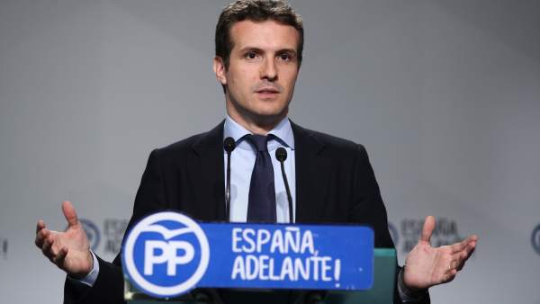 Rueda de prensa de Pablo Casado en la sede del PP Rueda de prensa de Pablo Casado en la sede del PP