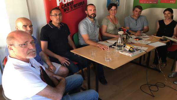 Rueda de prensa de En Comú Podem y sindicatos de agentes forestales Rueda de prensa de En Comú Podem y sindicatos de agentes forestales