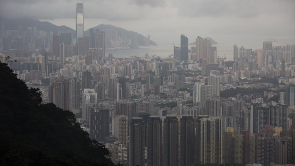Amanecer nublado en Hong Kong Amanecer nublado en Hong Kong