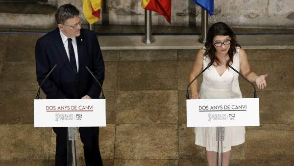 Puig y Oltra hacen balance de los dos años del Consell Puig y Oltra hacen balance de los dos años del Consell