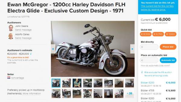 La moto de Ewan McGregor La moto de Ewan McGregor