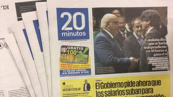 Ejemplar del 20minutos Ejemplar del 20minutos