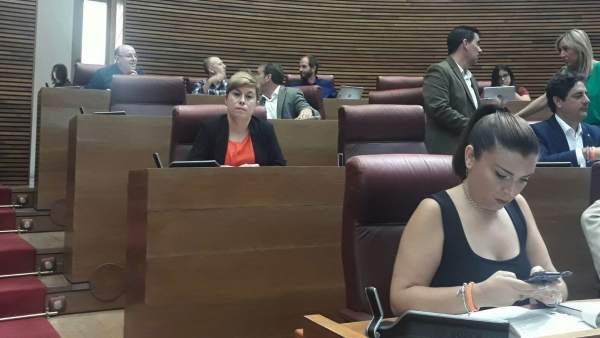 Los ex de Cs en la última fila y Mari Carmen Sánchez en primer plano Los ex de Cs en la última fila y Mari Carmen Sánchez en primer plano