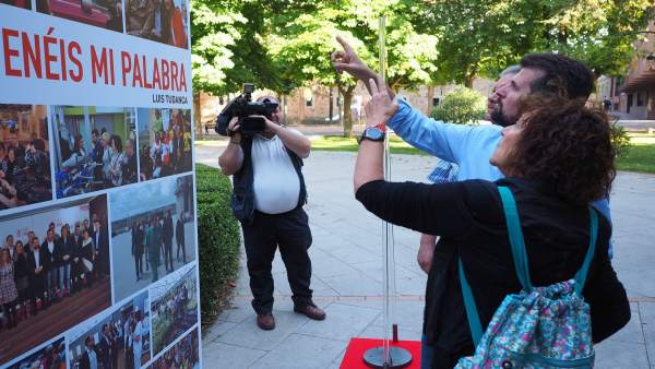 Ávila.- Luis Tudanca, durante su visita Ávila.- Luis Tudanca, durante su visita