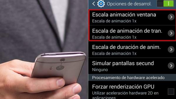 'Opciones de desarrollador' 'Opciones de desarrollador'