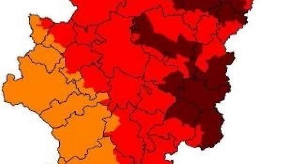 Mapa de riesgos de incendios del 7 de julio de 2017 Mapa de riesgos de incendios del 7 de julio de 2017