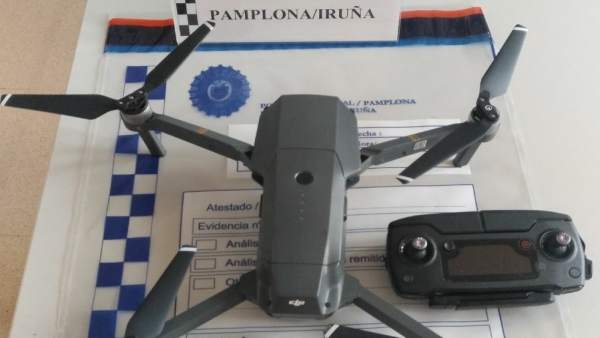 Dron requisado por la Policía Municipal de Pamplona Dron requisado por la Policía Municipal de Pamplona