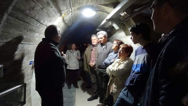 Visita a las galerías interiores de la presa de El Grado Visita a las galerías interiores de la presa de El Grado