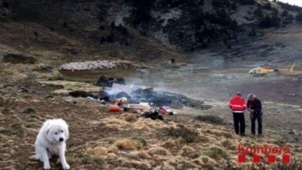 La cabaña de pastor de Lladorre se quemó en 2016 La cabaña de pastor de Lladorre se quemó en 2016