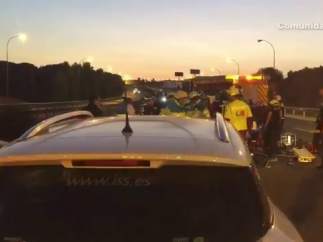 Cuatro jóvenes heridos en un accidente en la M-40