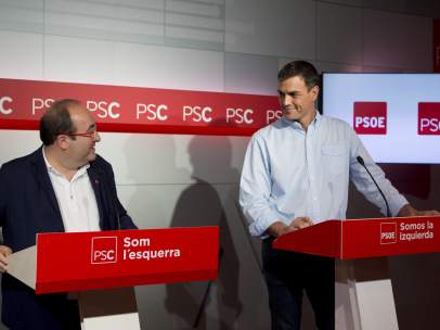 Pedro Sánchez y Miquel Iceta