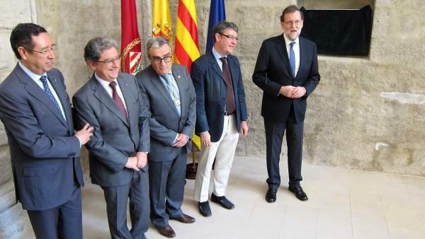 El delegado E.Millo, el alcalde A.Ros, el ministro A.Nadal y el pte.M.Rajoy El delegado E.Millo, el alcalde A.Ros, el ministro A.Nadal y el pte.M.Rajoy