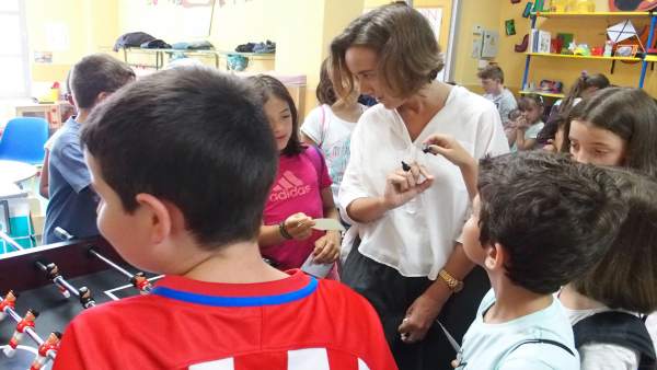 Gamarra, durante su visita Gamarra, durante su visita