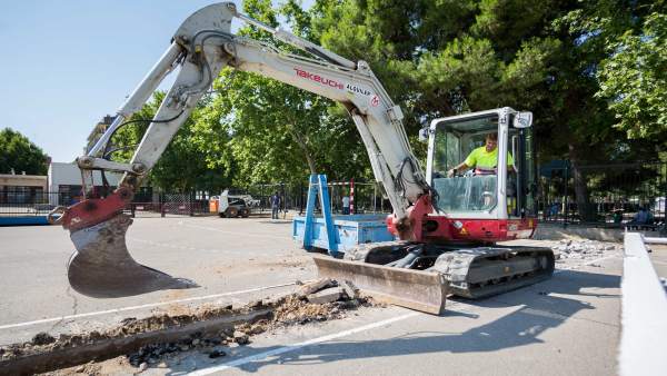 Obras de mejora en el colegio La Estrella del barrio de La Jota Obras de mejora en el colegio La Estrella del barrio de La Jota