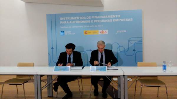 El conselleiro de economía, Francisco Conde y el presidente del ICO El conselleiro de economía, Francisco Conde y el presidente del ICO