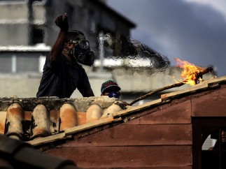 Choques violentos durante la huelga de Venezuela