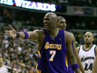 Lamar Odom, con los Lakers