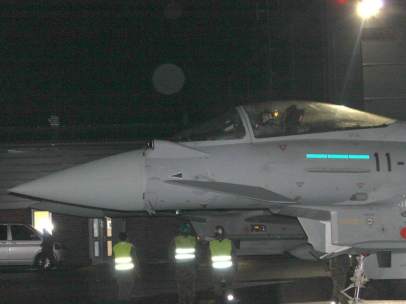 Un caza Eurofighter español, en misión en el Báltico