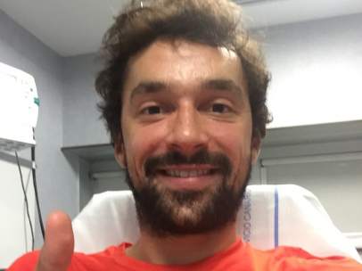 Sergio Llull, tras lesionarse la rodilla