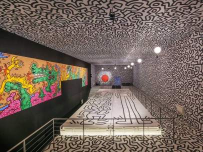 Una de las instalaciones con la obra de Keith Haring