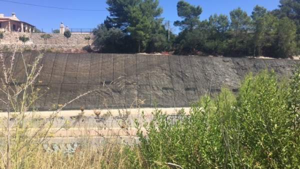 Obras del talud de Sineu Obras del talud de Sineu