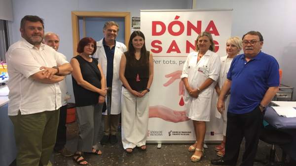Montón en su visita al Centro de Transfusiones Montón en su visita al Centro de Transfusiones