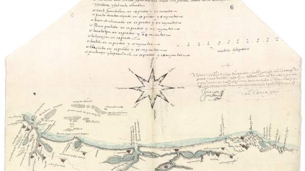 Experto de la US estudia uno de los primeros ejemplos de cartografía náutica Experto de la US estudia uno de los primeros ejemplos de cartografía náutica