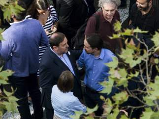 Iglesias y Junqueras, juntos