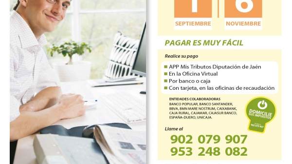 Cartel del segundo periodo voluntario para el impuestos y tasas. Cartel del segundo periodo voluntario para el impuestos y tasas.