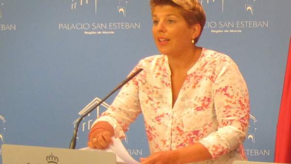 La portavoz del Gobierno regional, Noelia Arroyo, en la rueda de prensa La portavoz del Gobierno regional, Noelia Arroyo, en la rueda de prensa