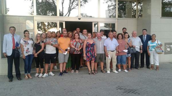 Afectados por el incendio de Moguer. Afectados por el incendio de Moguer.