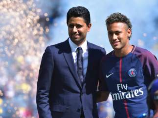 Neymar y Nasser Al-Khelaifi