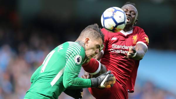Sadio Mané y Ederson Sadio Mané y Ederson