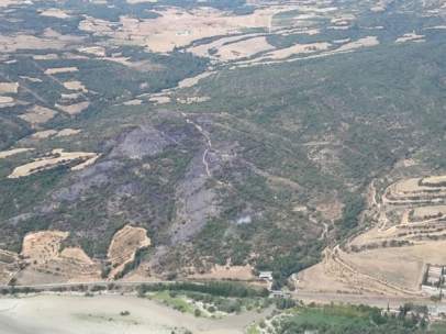 El incendio de Graus ha afectado a 43 hectáreas arboladas.