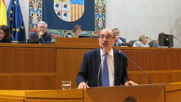 Javier Lambán, en la segunda jornada del Debate en las Cortes Javier Lambán, en la segunda jornada del Debate en las Cortes