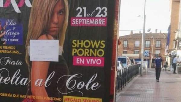 Cartel de un prostíbulo de Parla Cartel de un prostíbulo de Parla