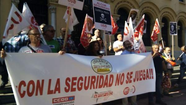 Manifestación de vigilantes de seguridad Manifestación de vigilantes de seguridad