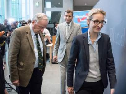 Alice Weidel y Alexander Gauland, ambos del ultraderechista AfD.