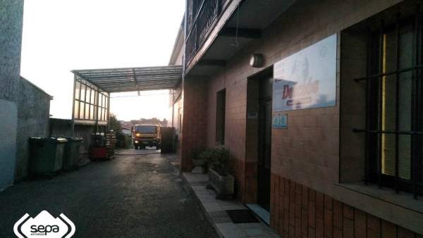 Fabrica afectada por el incendio. Fabrica afectada por el incendio.