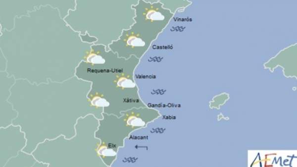 Pluges febles este dimecres en el litoral de la Comunitat Valenciana i temperatures sense canvis Pluges febles este dimecres en el litoral de la Comunitat Valenciana i temperatures sense canvis