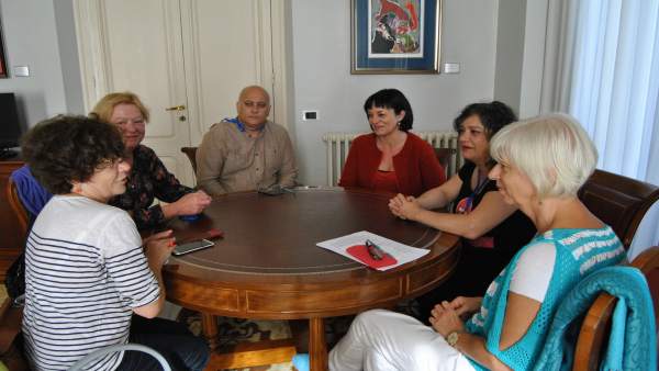 Concha Masa con los colectivos musicales. Concha Masa con los colectivos musicales.