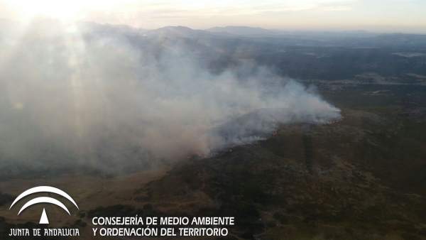Infoca incendio forestal ronda las navetas zona militar Infoca incendio forestal ronda las navetas zona militar