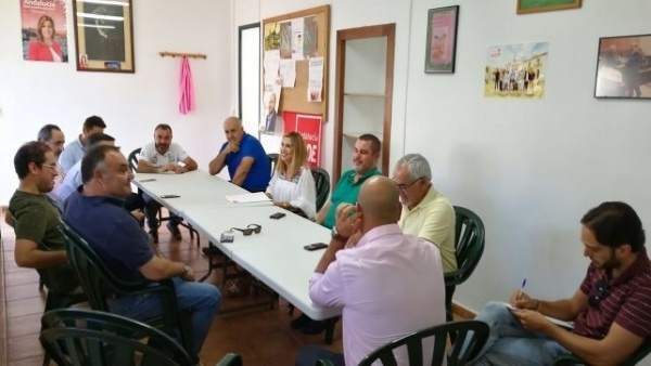 Reunión de dirigentes socialistas en Zalamea la Real (Huelva). Reunión de dirigentes socialistas en Zalamea la Real (Huelva).