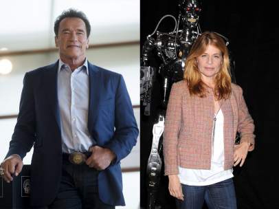 Arnold Schwarzenegger y Linda Hamilton